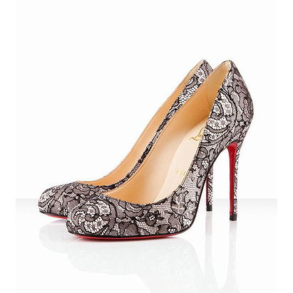 Christian Louboutin Fifi Lace Pumps (Nude/Black)