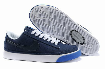 Nike Blazer Low Premium Vintage Mens Shoes Navy Blue Obsidian