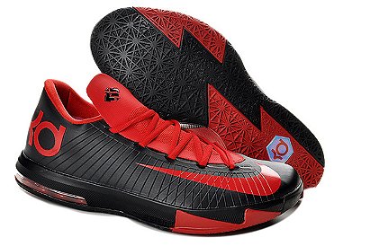Kevin Durant 6 Low Mens Basketball Shoes Red And Black