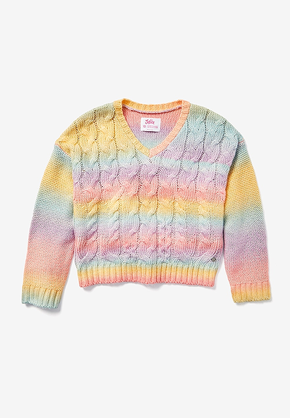 Ombre Cable Knit Girls Sweater | Justice