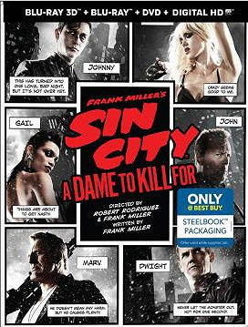 Sin City A Dame to Kill For BLU-RAY + DVD + BLU RAY 3D + Digital Copy Steelbook