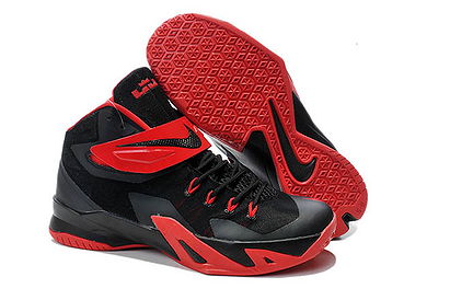 Nike Brand University Red/Hyper Crimson and Black Color Mens Zoom LeBron Soldier 8 Shoes for Sale