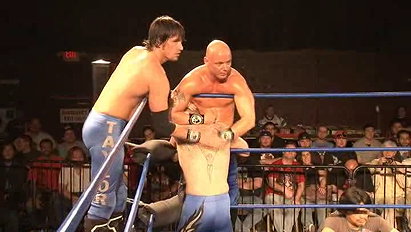 Atsushi Kotoge, Daisuke Harada, & Tadasuke vs. Chuck Taylor, Gran Akuma and Icarus (4/24/10)