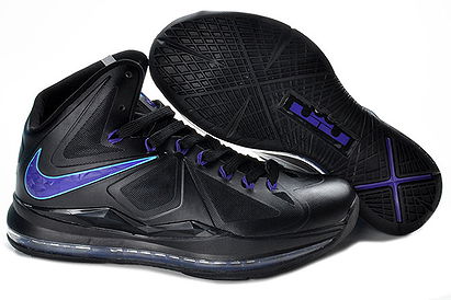 Air Max Lebron James 10(X) Obsidian-Black/Purple Mens Sneakers