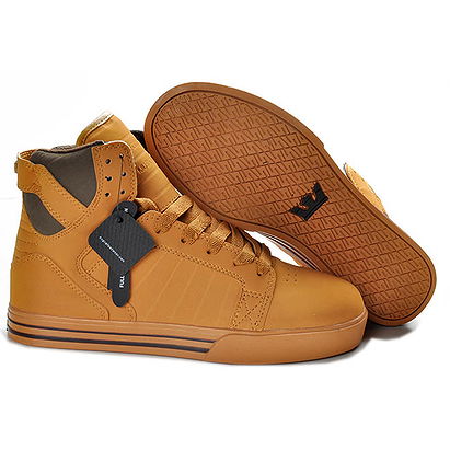 High Top Supra Timberland Wheat Skytop Skate Trainers