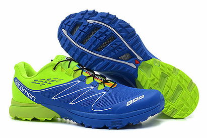 Salomon Footwear-S LAB Sense Ultra Outdoor volt green blue trail running sneakers