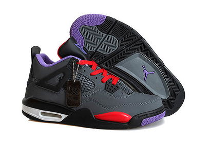 Air Nike Brand Michael Shoes with Purple Black Grey and Red Men Size Transformers Retro 4 Jordan Sport Shoes