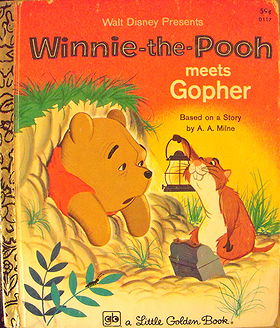 Winnie the Pooh Meets Gopher (A Little Golden Book)