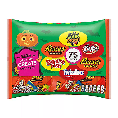 Hershey's Halloween Chocolate & Sweets Variety Pack - 33.34oz/75ct