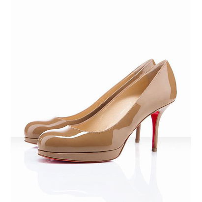 Christian Louboutin Prorata 90mm Platform Patent Leather Pumps Camel