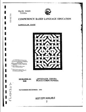 Competency Based Language Education Curriculum Guide [Tunisian Arabic]