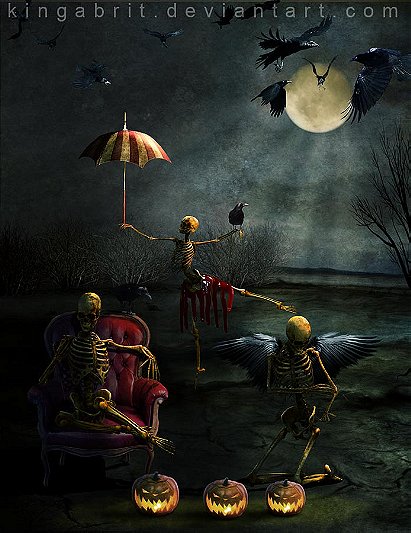 Skeletons Night Off by KingaBritschgi on deviantART