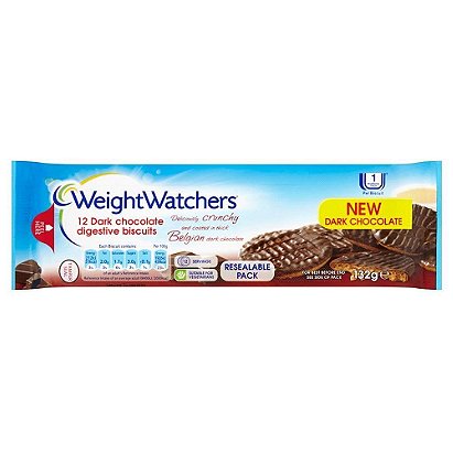 Weight Watchers Dark Chocolate Digestive Biscuits (132g)
