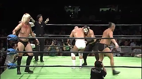 Go Shiozaki, Yuji Nagata & Jun Akiyama vs. Yoshihiro Takayama, Minoru Suzuki & Maybach Taniguchi