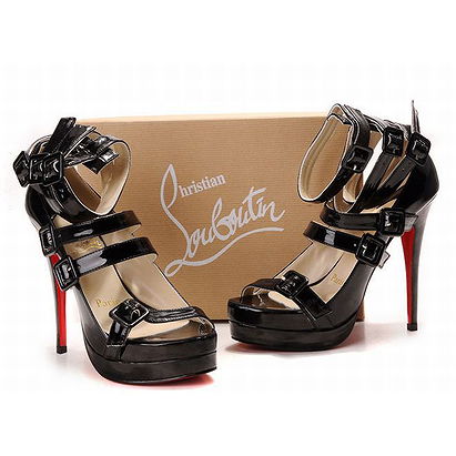 Christian Louboutin 123 Double 140mm Platform Sandals Black