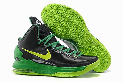 Female KD V Nike Kevin Durant Shoes With Black And Green New Colorways