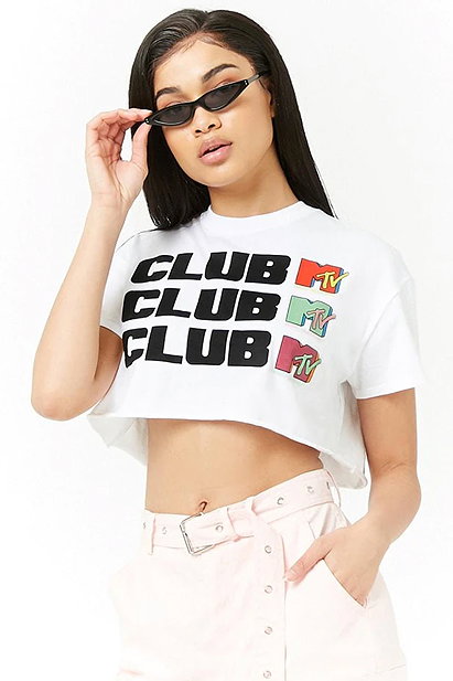 Club MTV Graphic Crop Top