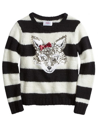 Sequin Critter Stripe Sweater