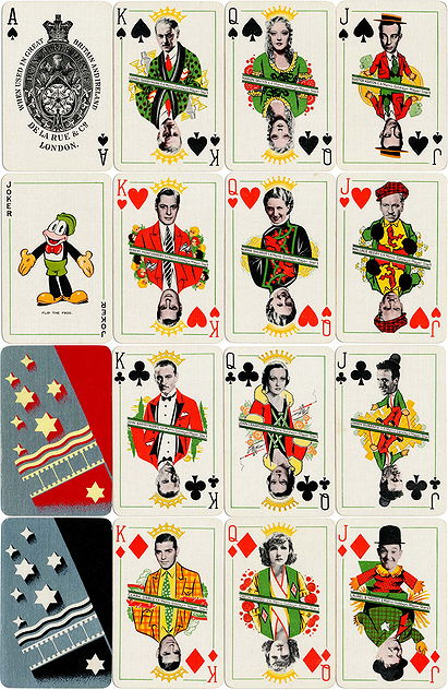 1933 Thomas De La Rue MGM Film Stars Playing Cards