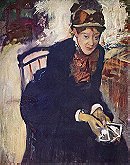 Portrait of Miss Cassatt, holding the cards