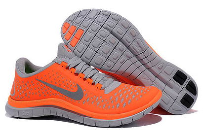 Womens Nike Free 3.0 V4 Total OragneReflective Silver Shoes