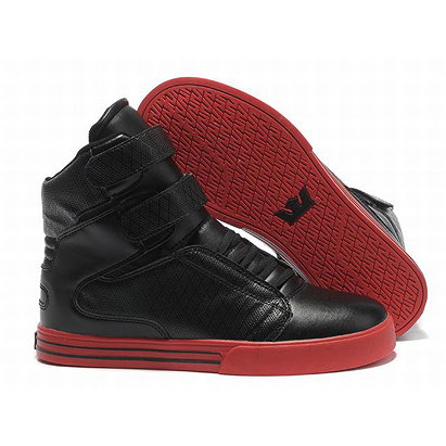 supra society black red leather men size skate trainers