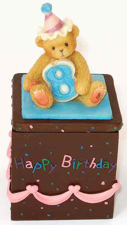 Cherished Teddies - Covered Box (Birthday Age 8)