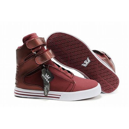 supra tk society red white women skateboard sneakers