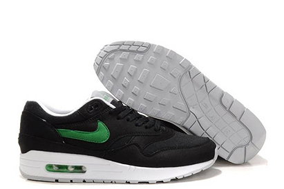 Air Max 1 Nike Shoes Black Victory Green White Colorways