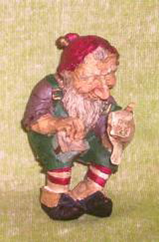 Gnome Figurine Stocking Holder with Letter