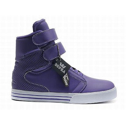 supra society perf purple suede female high top sneaker - purplewhite