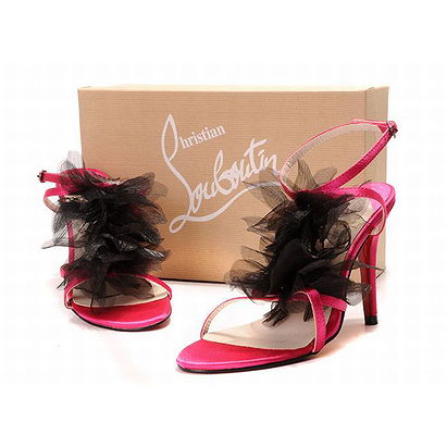 Christian Louboutin Petal 120mm Neon Pink Leather Lined Sandals