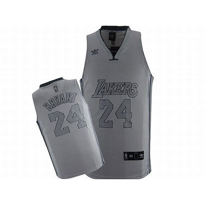 Laker Bryant Grey Adidas Jerseys #24