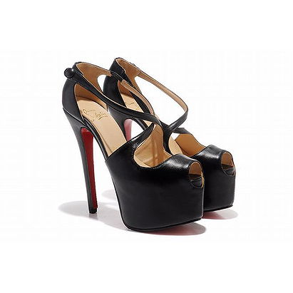 Christian Louboutin Exagona 160mm Leather Sandals Black