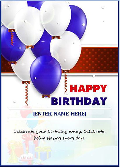 Birthday Wishing Card Template