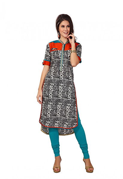 Black Color Fashion Designer Kurti Designs