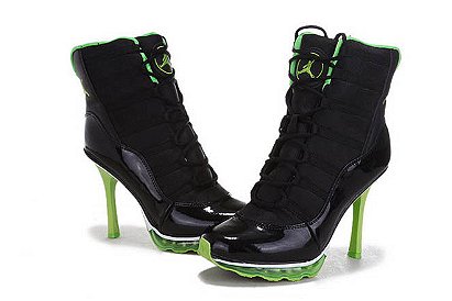 Michael Jordan 11 Air Max Black & Green Colorways High Heels