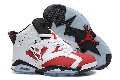 Nike Athletic Shoes with Carmine Black and White Jordan 6 Retro Carmine Sport Shoes for Women