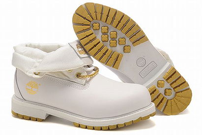 Timberland Roll Top Boot White Gold Mens