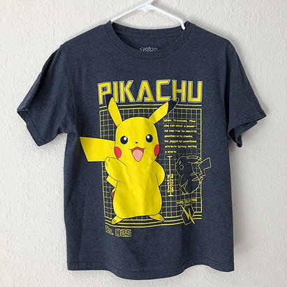 Shirts & Tops | Pokemon Pikachu Tee Shirt Gray Boys Size Xxl | Poshmark