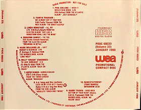 WEA Promotional Compact Disc January 1990 (Volume 33)