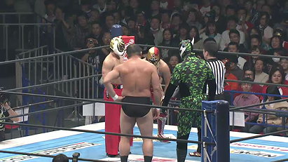 Captain New Japan & Manabu Nakanishi vs. Mascara Dorada & Tiger Mask (NJPW, The New Beginning in Osaka 2015)