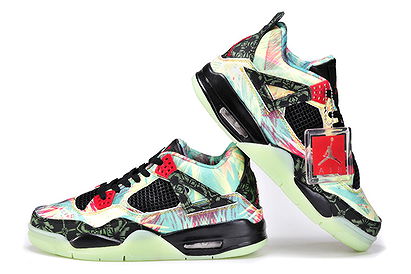 Jordan 4 Glow In The Dark Multi Color Mens Size Nike Shoes