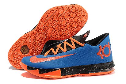 Nike Zoom KD 6 Dark Blue Team Orange Total Orange Kevin Durant Shoes