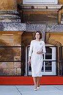 Maia Sandu dressed in white
