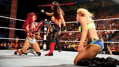 Sasha Banks vs. Brie Bella vs. Charlotte (WWE, Battleground 2015)