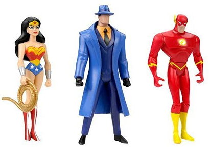 DC Universe Justice League Unlimited 3 Pack - Wonder Woman, The Flash, The Question