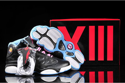 Shopping Cheap to Buy Air Jordan 13 with Black/Blue/Pink Nike Shoes - Ladies