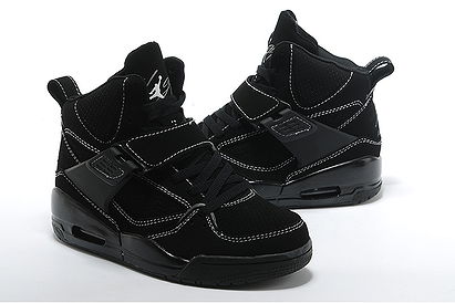 Michael Jordan Flight 45 High GS Whole Black Colorways Women Size