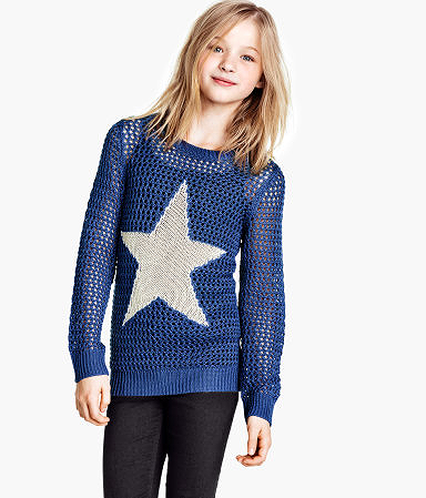 Mesh-knit Sweater